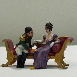 Napoleon and Empress Joséphine, his first wife. figurine. Metal. Miniature. Old.
